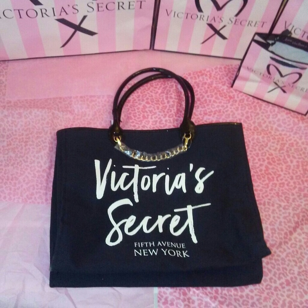 Brand new Victoria's Secret black tote bag