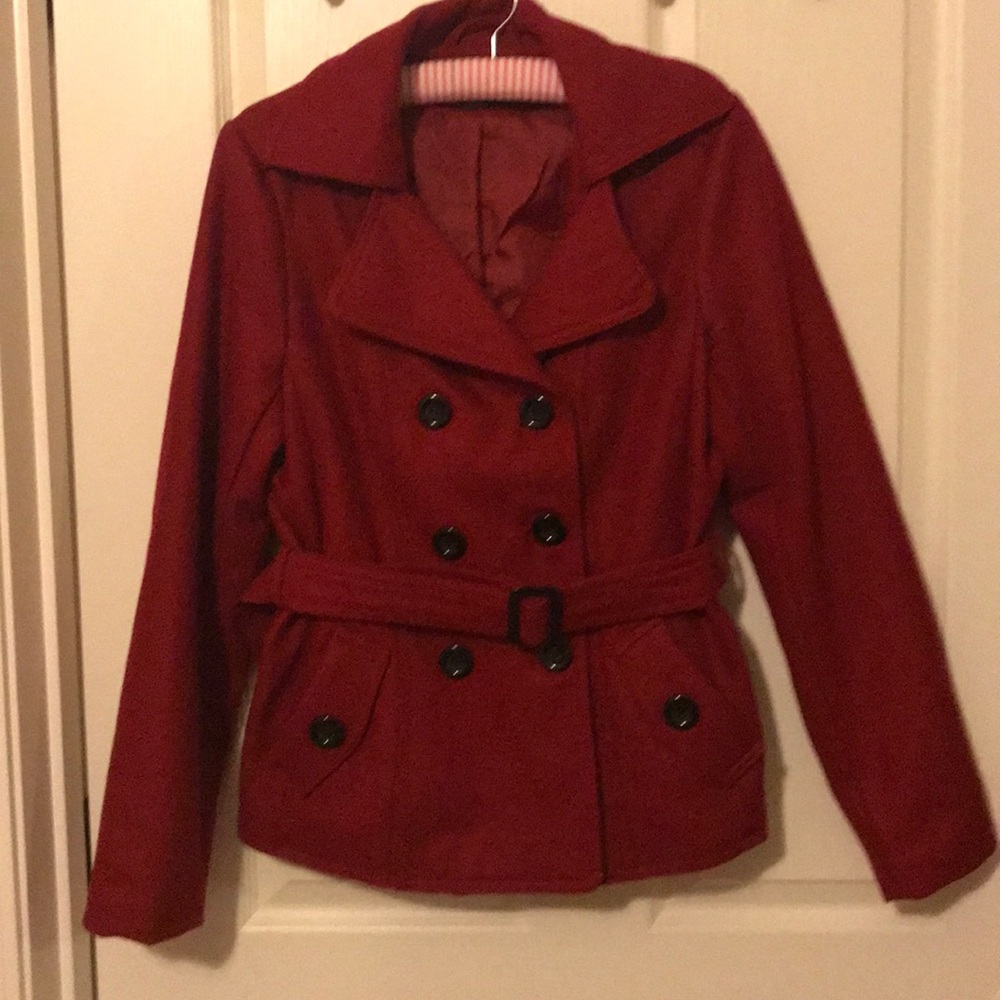 Red Forever 21 Peacoat