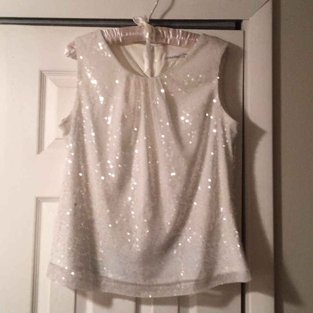 Calvin Klein sequined top