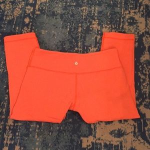 lululemon wunder under orange/grey reversible crop