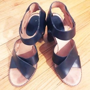 Madewell Frida Sandal Black Leather Sz 5