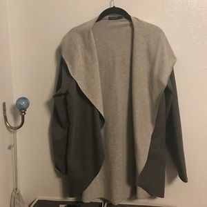 Cardigan-jacket with hood