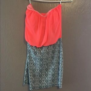 Strapless Two Piece Dress