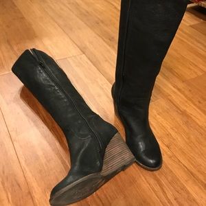 Lucky brand wedged boots