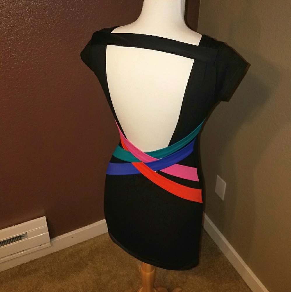 Black dress with back detail