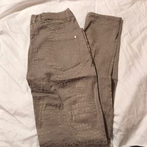 H&M Gray Alligator Pattern Pants
