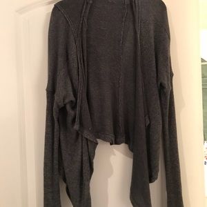 dark grey cardigan