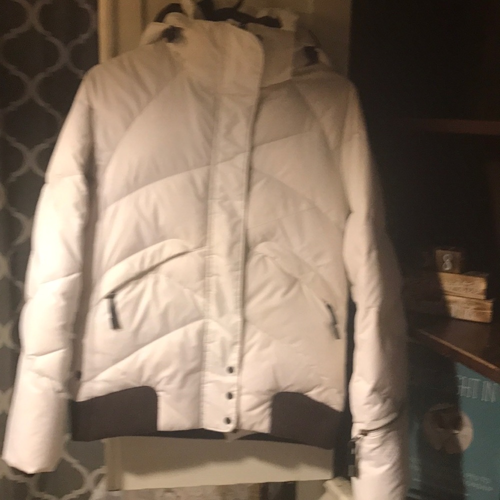 White down Salomon pro ski jacket