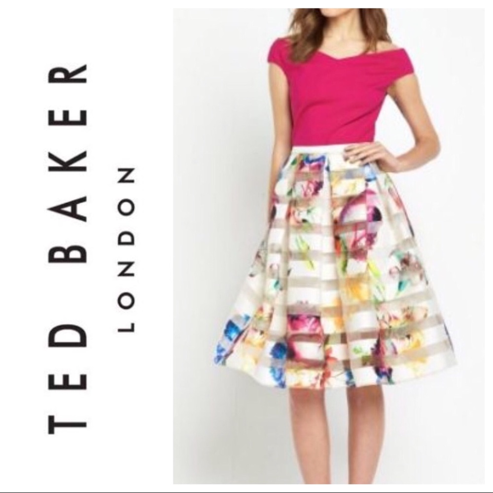 NWT! Ted Baker London Floral Skirt- Size 1