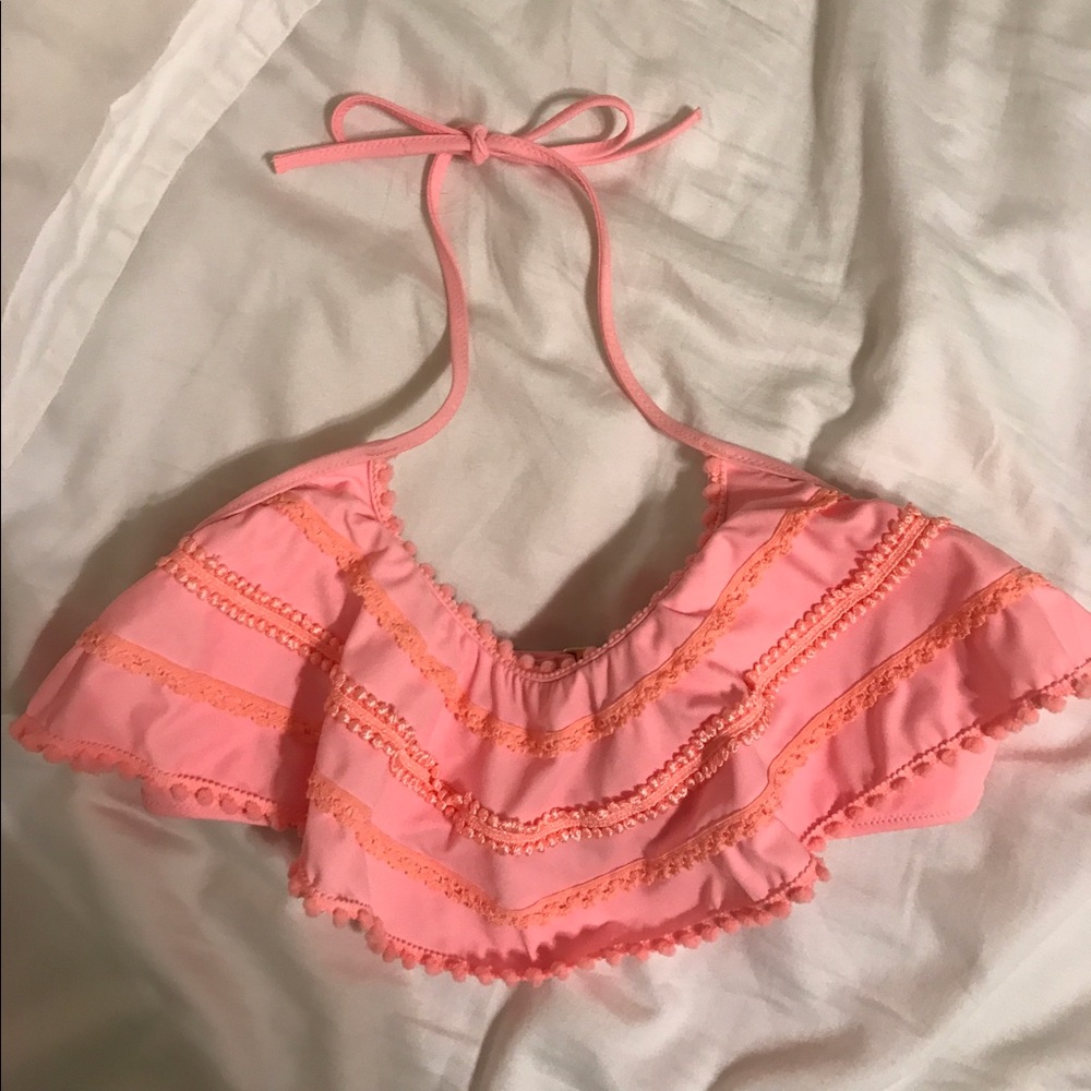 Coral Pom Pom VS bikini top in size L