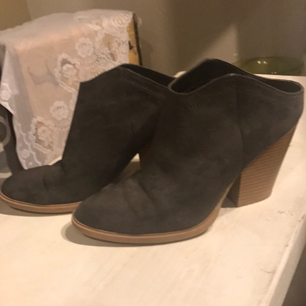 Suede gray booties