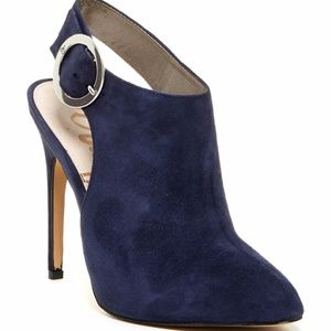 Julian Blue Suede Pumps Buckle SAM EDELMAN sz 8