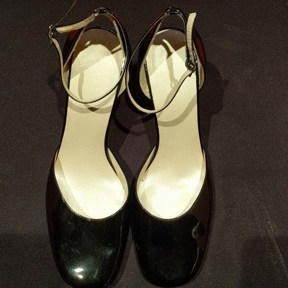 Nine West Black 4 inch High Heels Leather Shoes