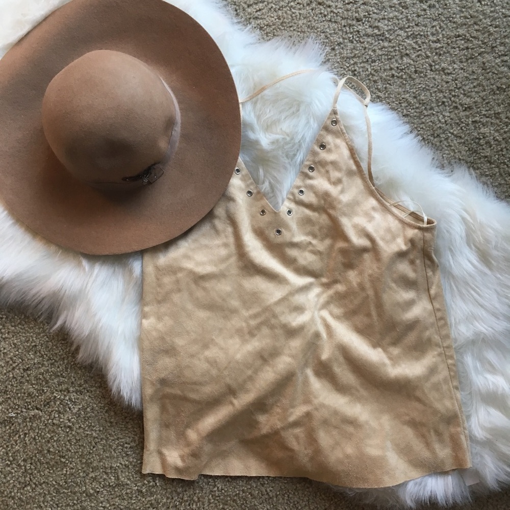 Suede Low-back Top