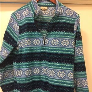 L.L. Bean womens 3quarter zip base layer