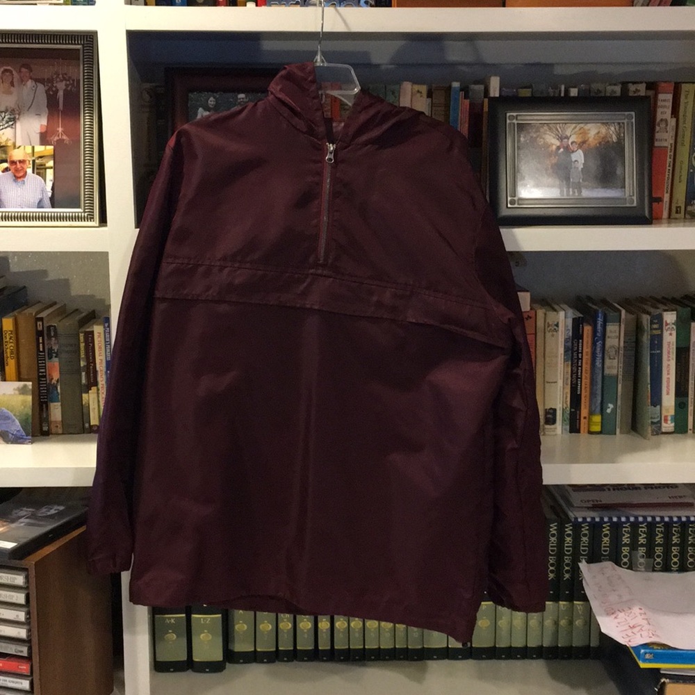 Pacsun half zip anorak maroon