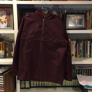 Pacsun half zip anorak maroon