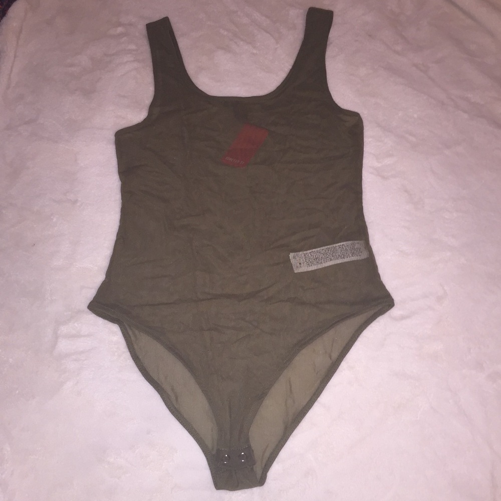 Green mesh body suit