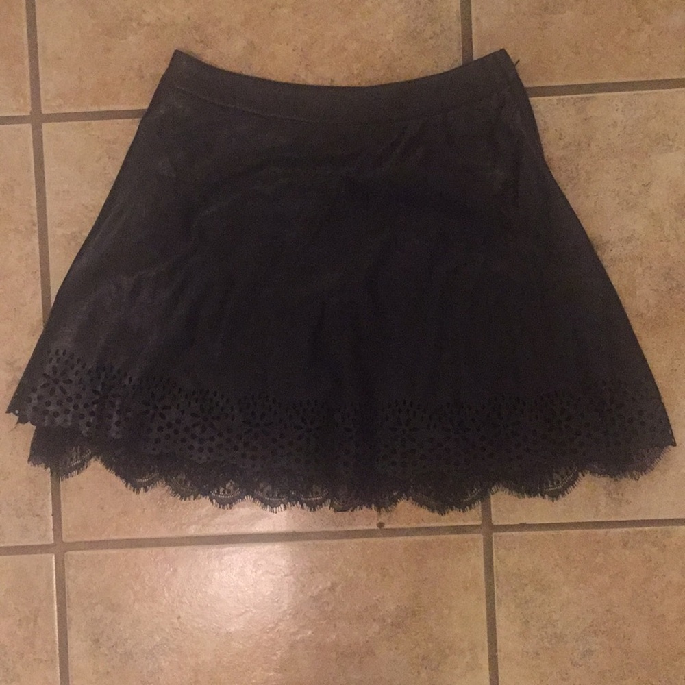 Alter’d State black faux leather skirt