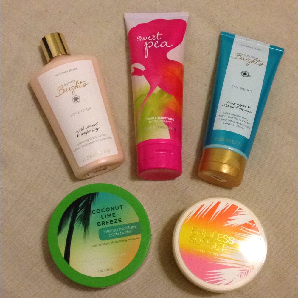 Lot of B&BW and VS Body Creams, Lotion, and Butter