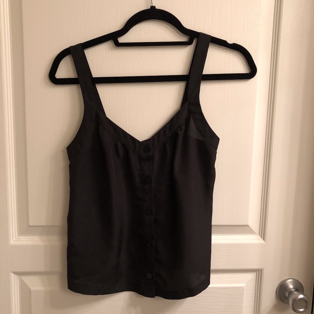 Black cami with button detailing