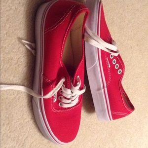 Red WHITE VANS
