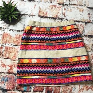 Peek Embroidered girls skirt Aztec