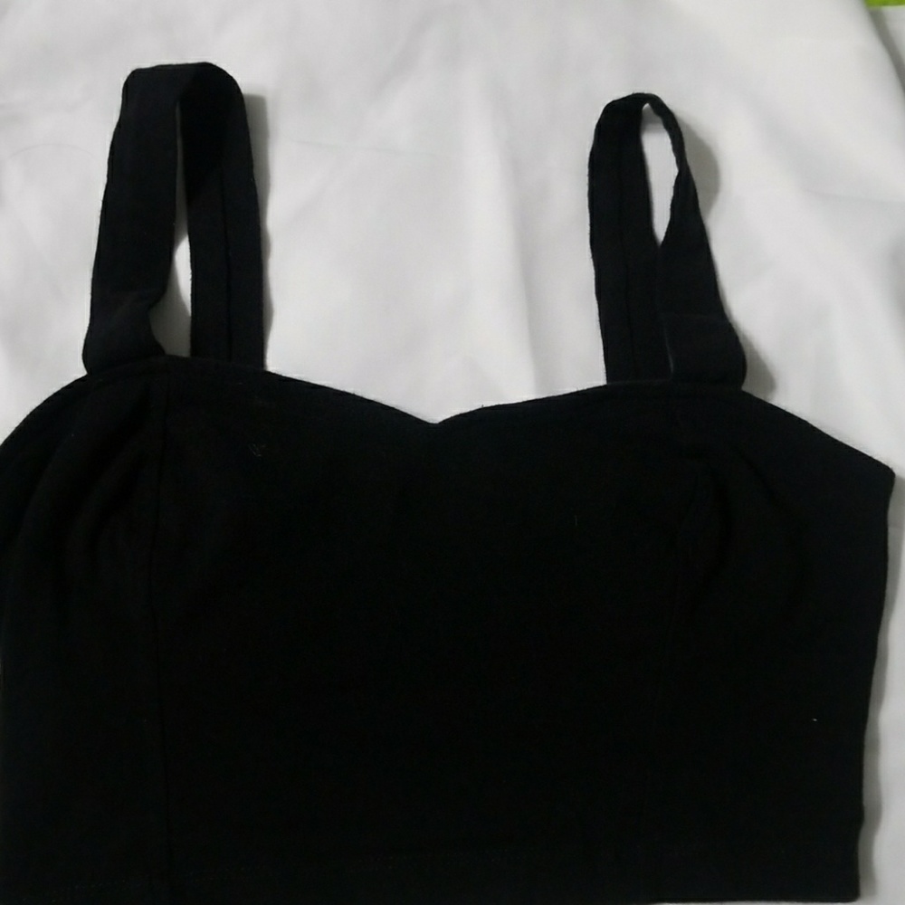 Black crop top/bustier