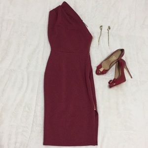 #19 Red carpet open split dress