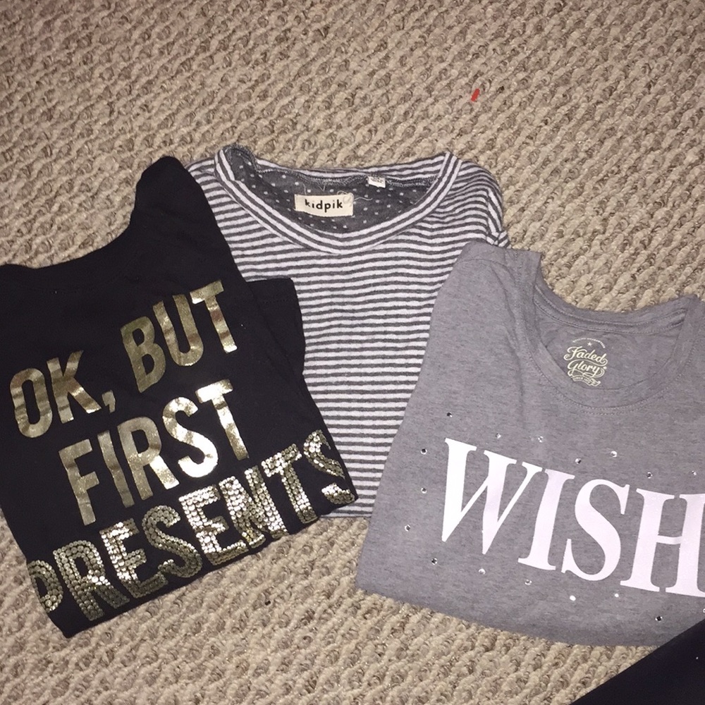 3 long sleeve girl shirts