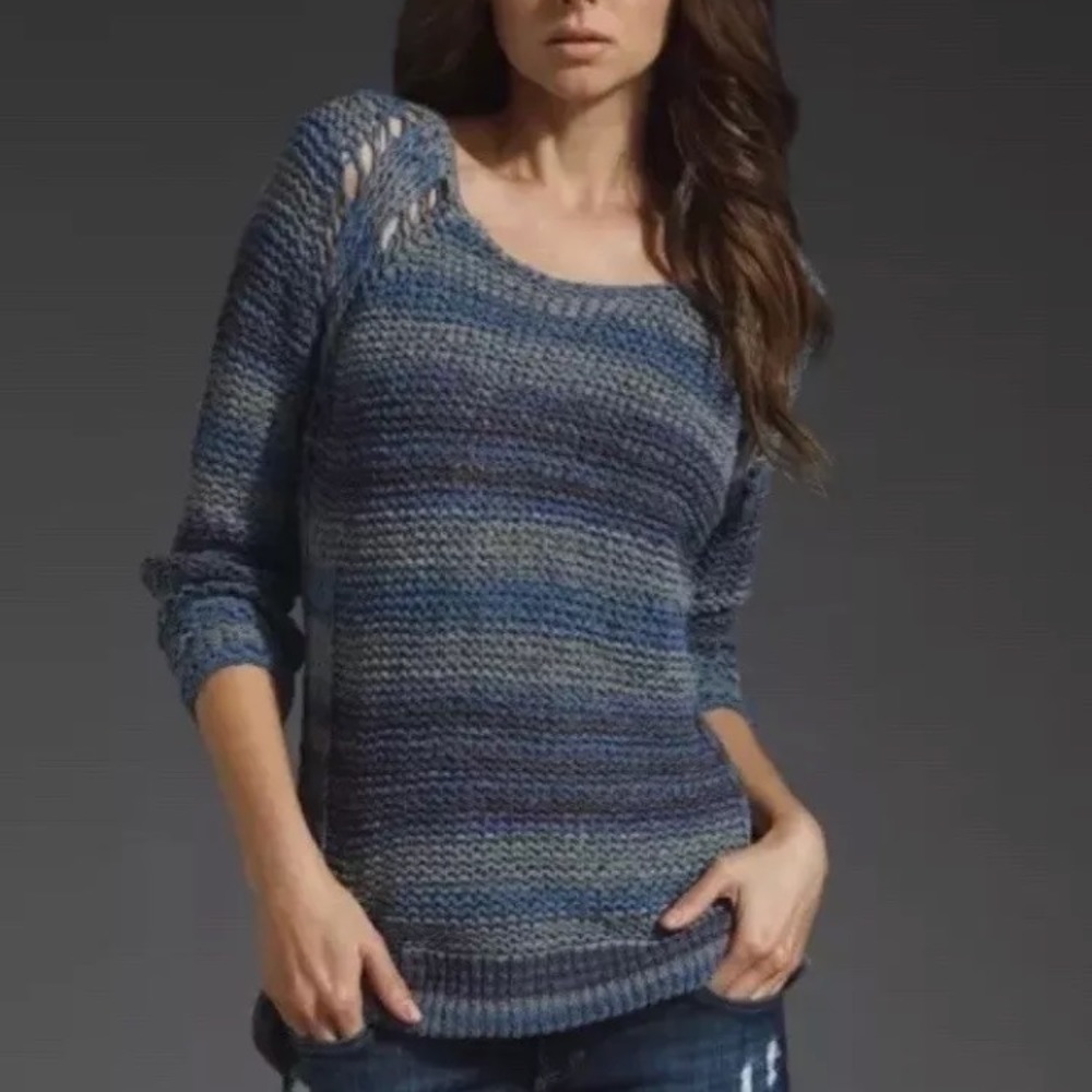 Free People Desert Moon Ribbon Tape Yarn Sweater