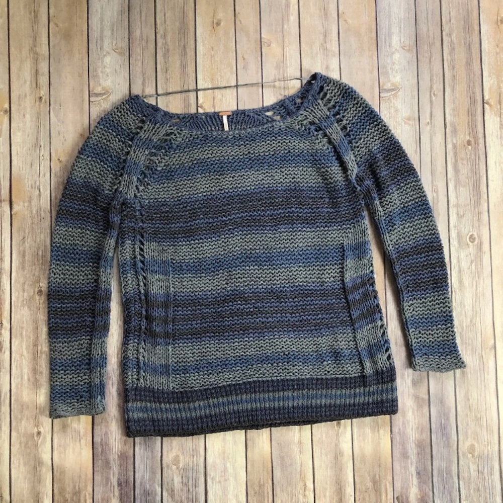 Free People Desert Moon Ribbon Tape Yarn Sweater View 4