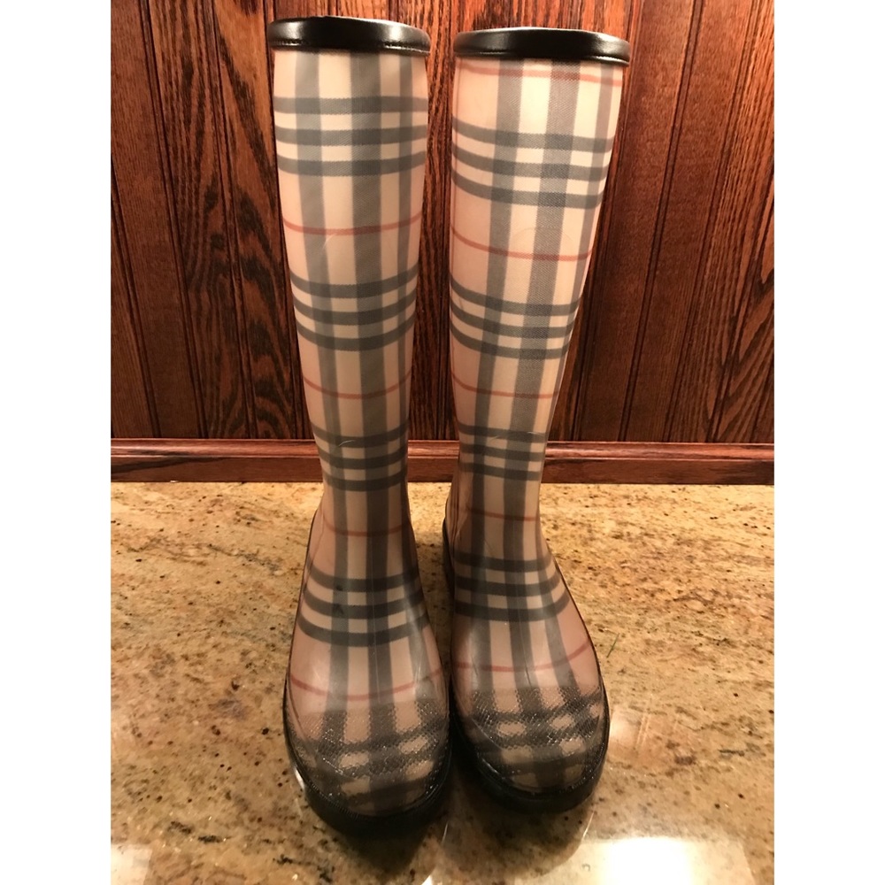 Burberry rain boots