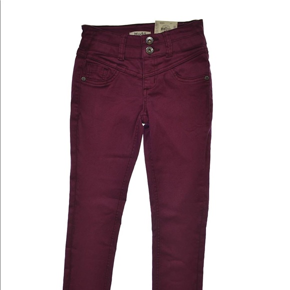 Girls Solid High Waist pants - Picture 1 of 3