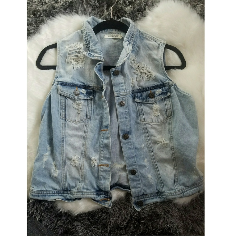 Denim jean vest