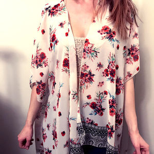Floral Linen Kimono