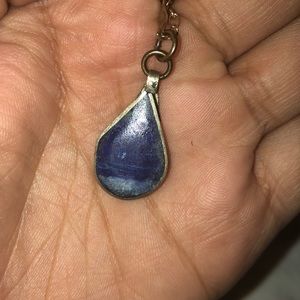 Vintage Blue raindrop necklace