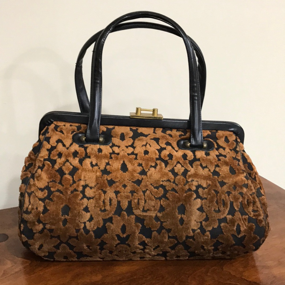 Vintage tapestry carpet bag