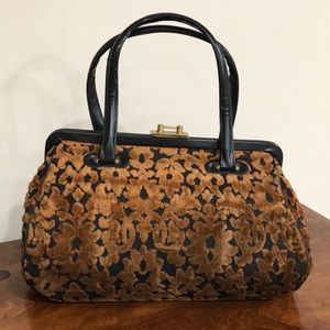 Vintage tapestry carpet bag