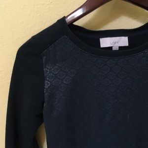 LOFT Green Fitted Sweatshirt