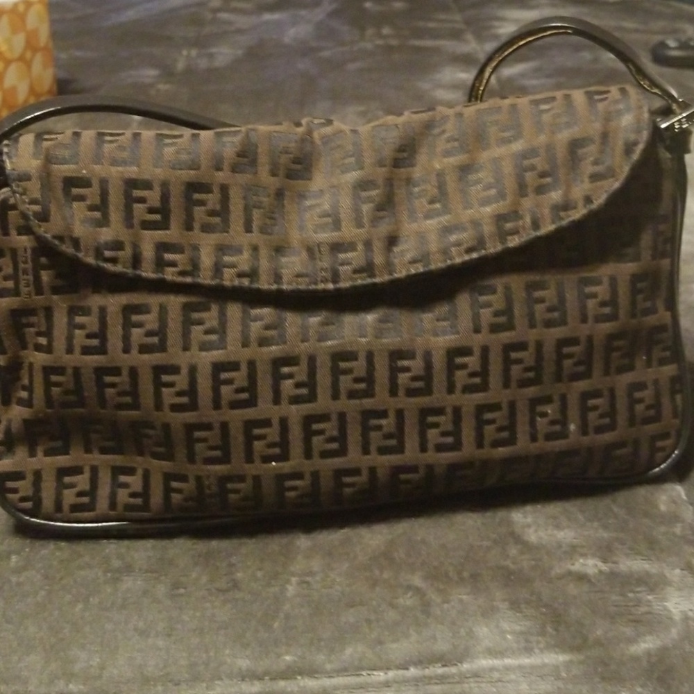 Fendi (Authentic)Zucchini  Pouchette Shoulder Bag
