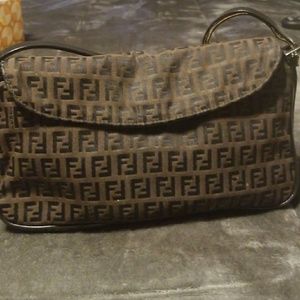 Fendi (Authentic)Zucchini  Pouchette Shoulder Bag