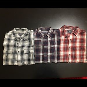 Bundle of 3 Men's Uniqlo flannel shirts sz Small