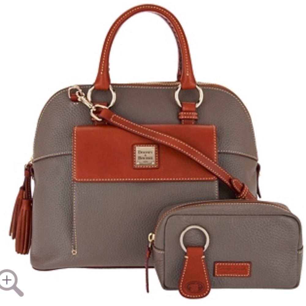 *SOLDDooney & Bourke Pebble Leather Aubrey Satchel - Picture 1 of 8