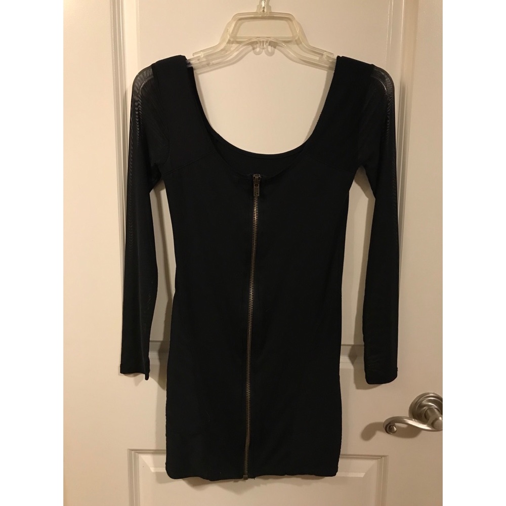 SOLD Black dress with sheer arms
