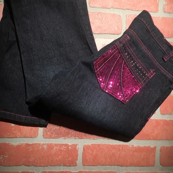Very rare very unique size 3 pink and black jeans - Picture 3 of 8