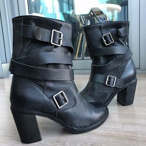 Jeffrey Campbell France Wrap Strap Boots (Black)