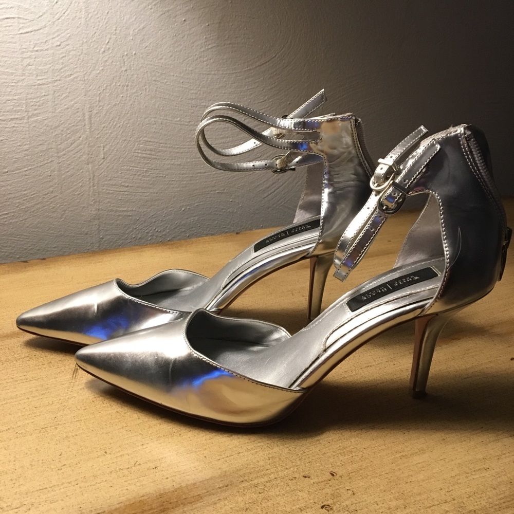 Silver heels perfect for New Years Eve