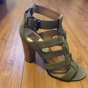 Dolce Vita Olive Green gladiator heeled sandals