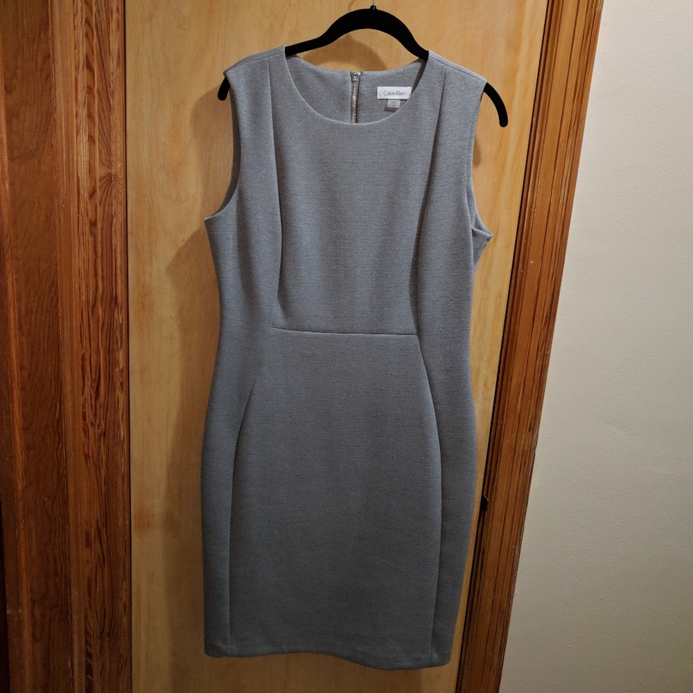 Grey sheath dress Calvin Klein